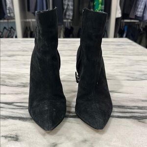 Black Suede heeled Ankle Boots